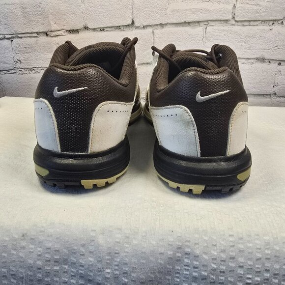 MENS NIKE AIR TOUR WHITE BROWN SADDLE GOLF SHOE MENS SIZE 10 EUC - Picture 6 of 8